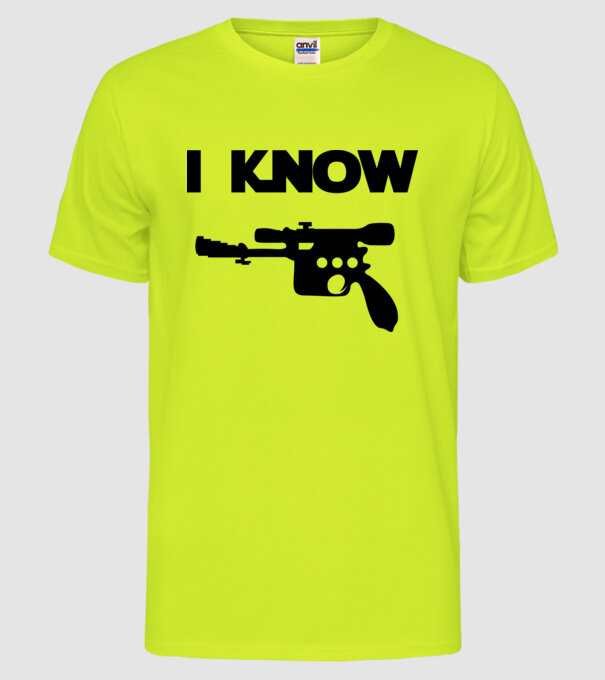 I know model galben neon pe tricou