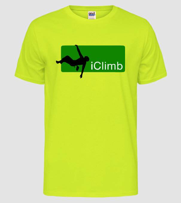 iClimb model galben neon pe tricou