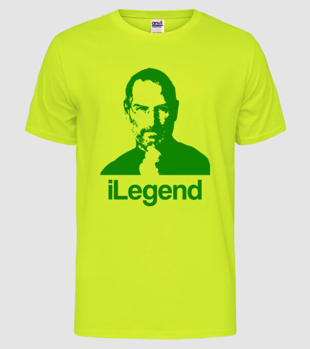 iLegend Steve Jobs model galben neon pe tricou