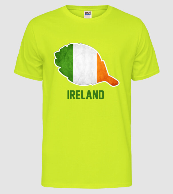 Steag irlandez model galben neon pe tricou