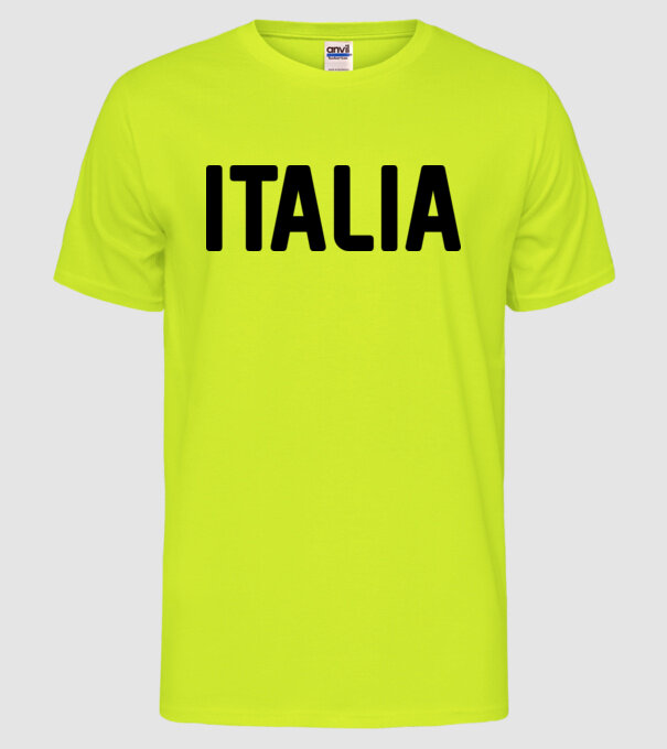 Italia model galben neon pe tricou