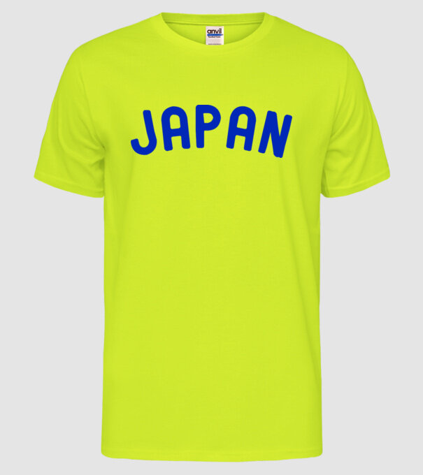 Japan model galben neon pe tricou