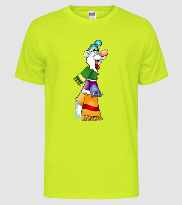 urs polar model galben neon pe tricou