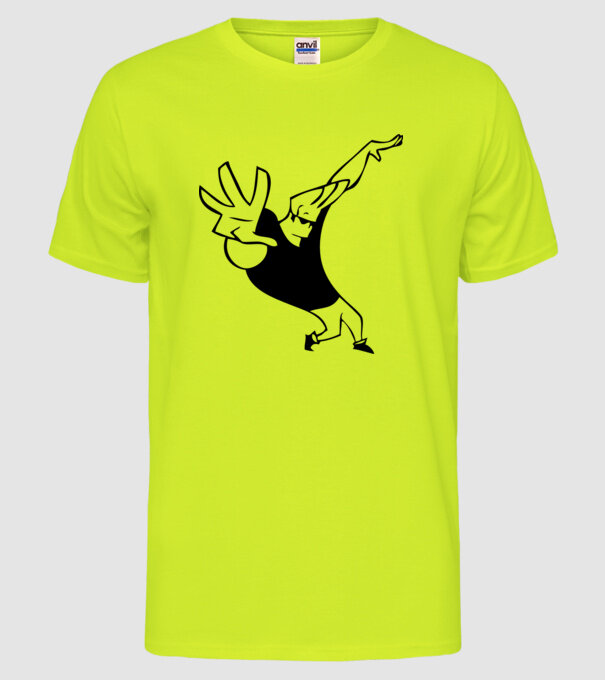 model galben neon pe tricou