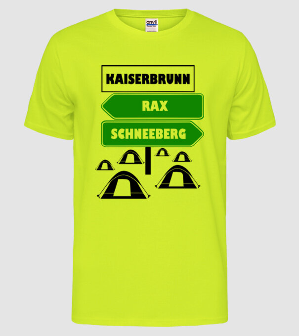 Kaiserbrunn model galben neon pe tricou