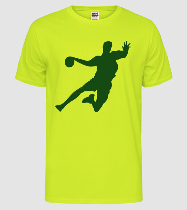 Voleibalist model galben neon pe tricou