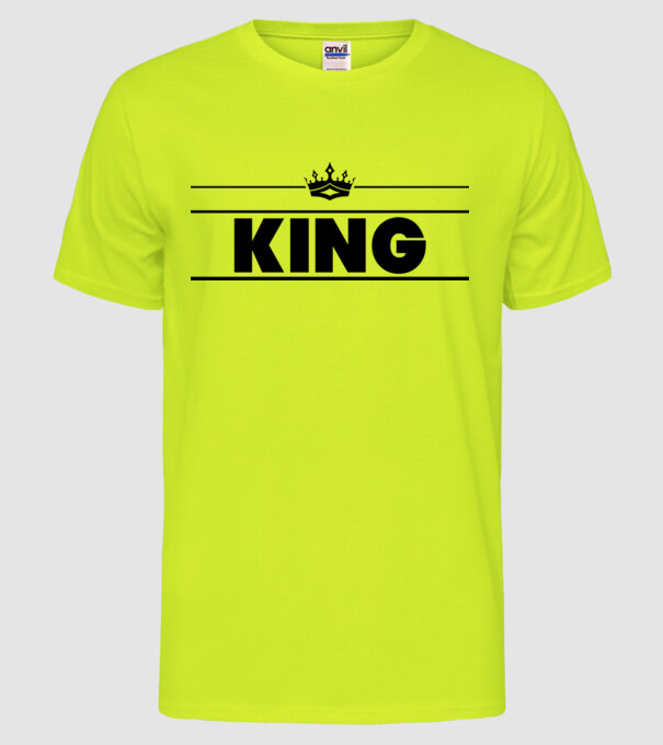 King model galben neon pe tricou