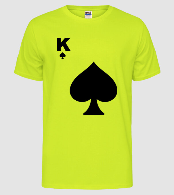 Rege model galben neon pe tricou