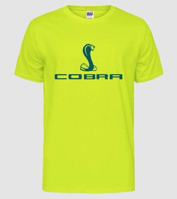 Cobra model galben neon pe tricou