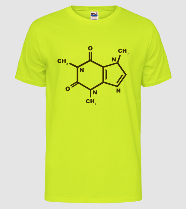Coffeine model galben neon pe tricou