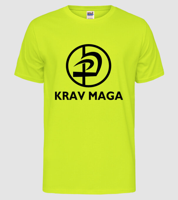 Kravmaga model galben neon pe tricou