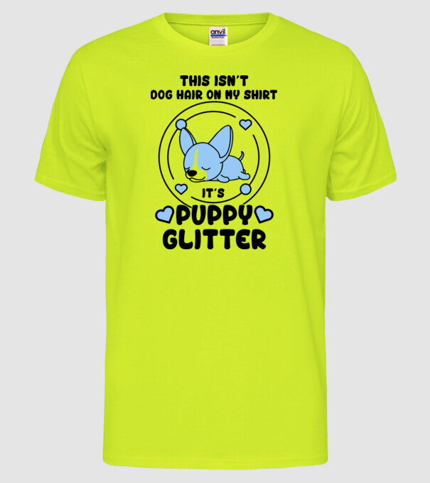 Paiete câine model galben neon pe tricou