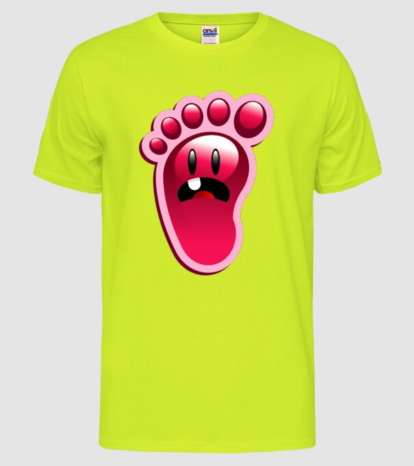 amprentă1 model galben neon pe tricou