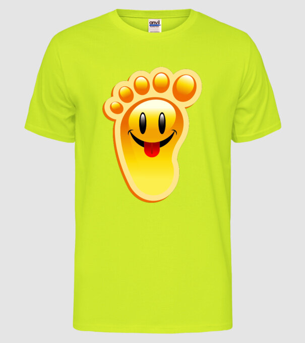 amprentă4 model galben neon pe tricou