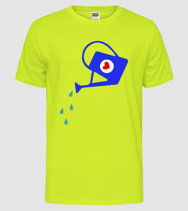 Cană de stropit model galben neon pe tricou