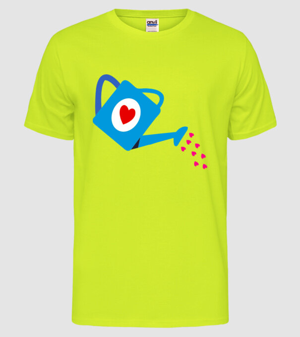 Cană de stropit model galben neon pe tricou