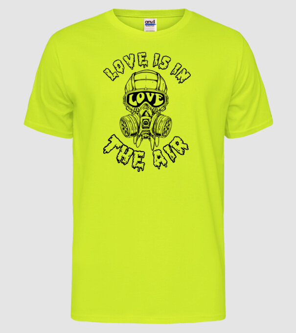 Love is in the air lght bck model galben neon pe tricou