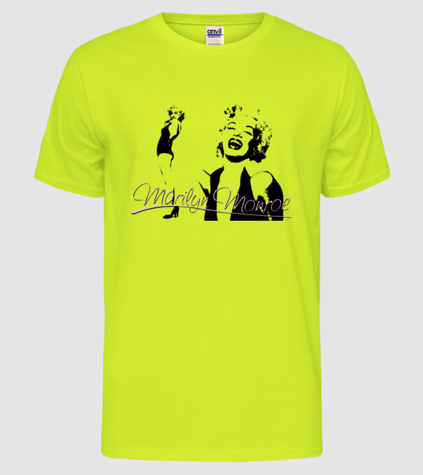 Marilyn Monroe model galben neon pe tricou