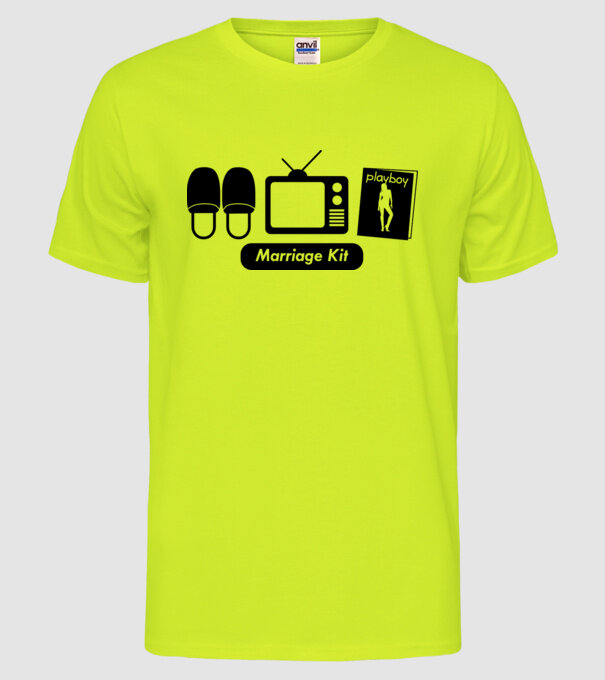 Marriage kit model galben neon pe tricou