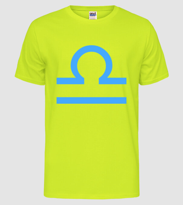 Libra Horoscope model galben neon pe tricou