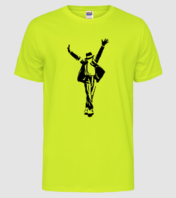 michael jackson model galben neon pe tricou