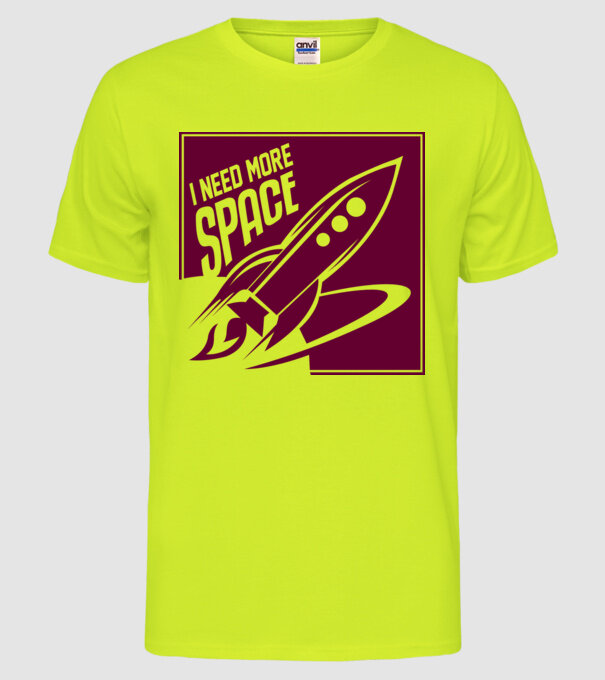 more space model galben neon pe tricou