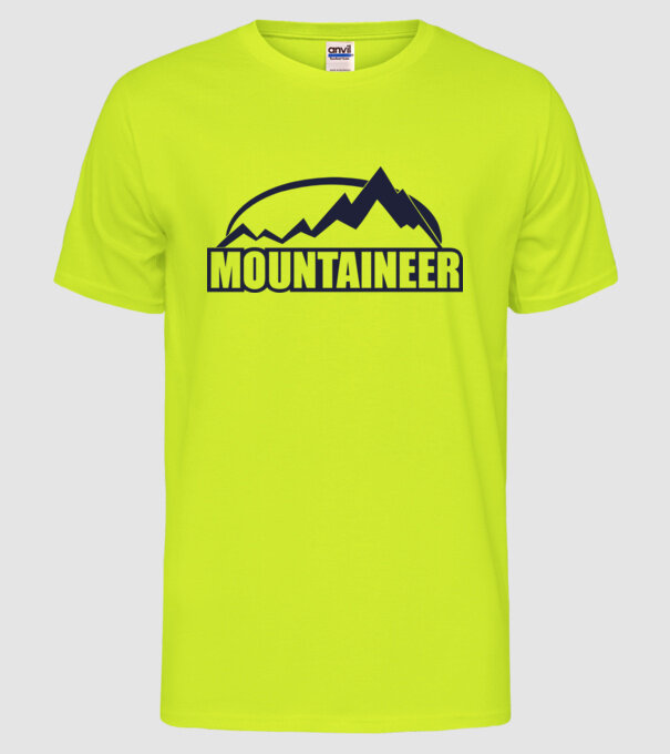 mountaineer model galben neon pe tricou