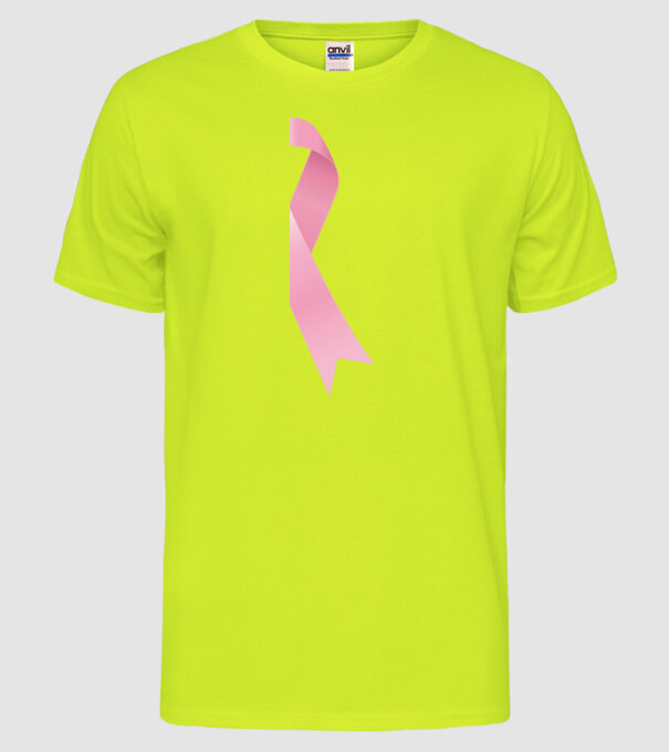 Panglică mare model galben neon pe tricou