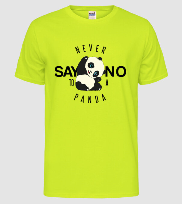 Never say no model galben neon pe tricou