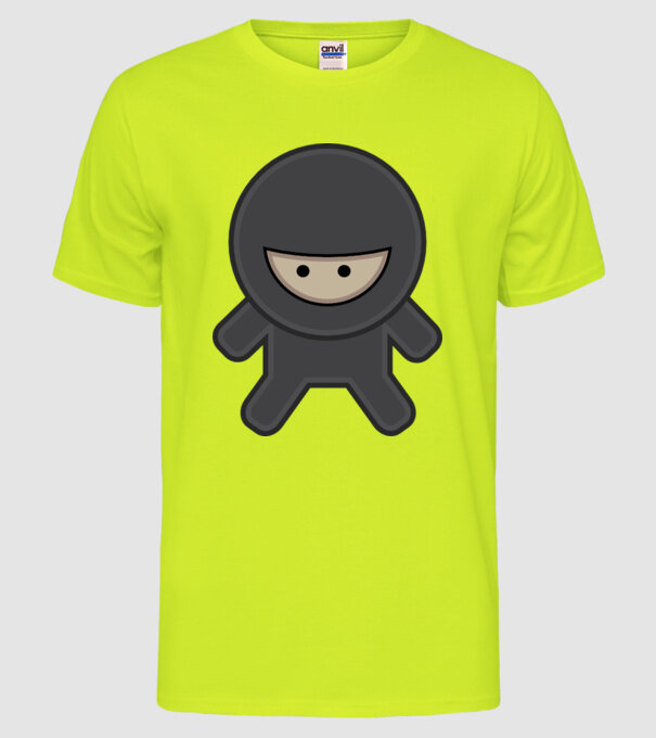 ninja model galben neon pe tricou