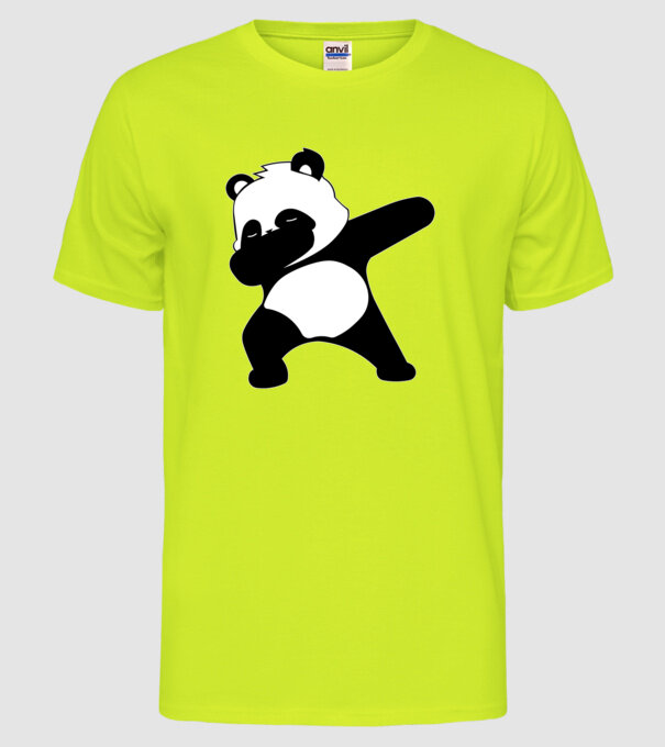 Panda DAB model galben neon pe tricou