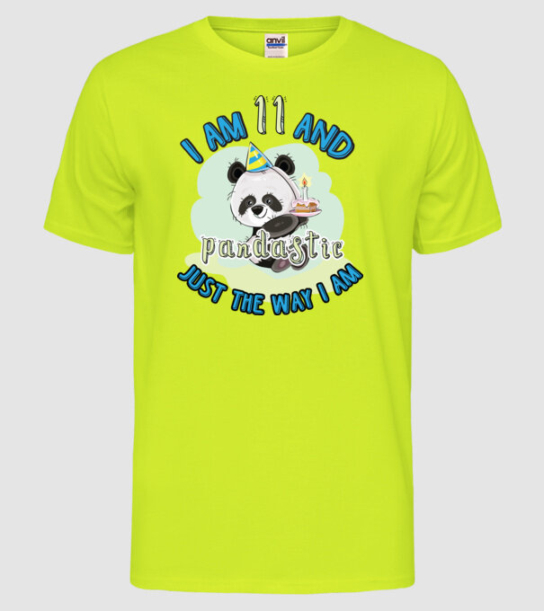 PANDASTIC 11 model galben neon pe tricou