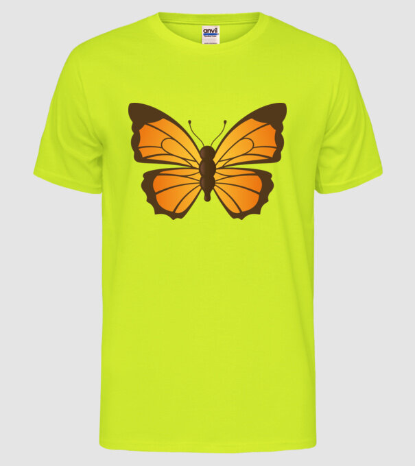 Butterfly model galben neon pe tricou