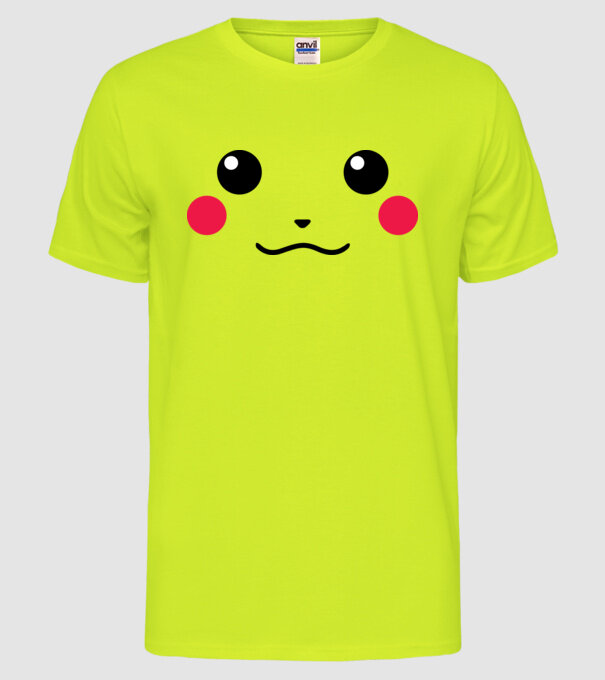 Pikachu model galben neon pe tricou