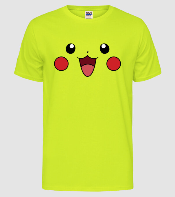 Pikachu model galben neon pe tricou
