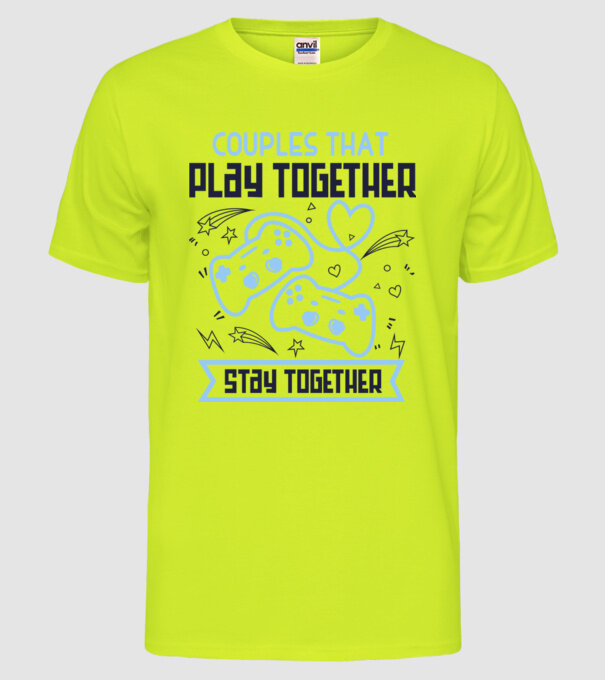 Play together model galben neon pe tricou