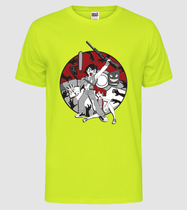 pokemon survive maki model galben neon pe tricou