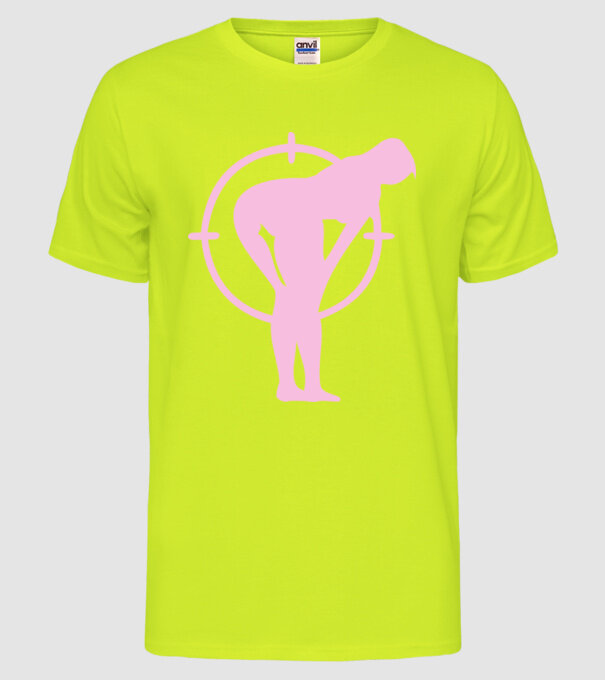Fund țintă model galben neon pe tricou