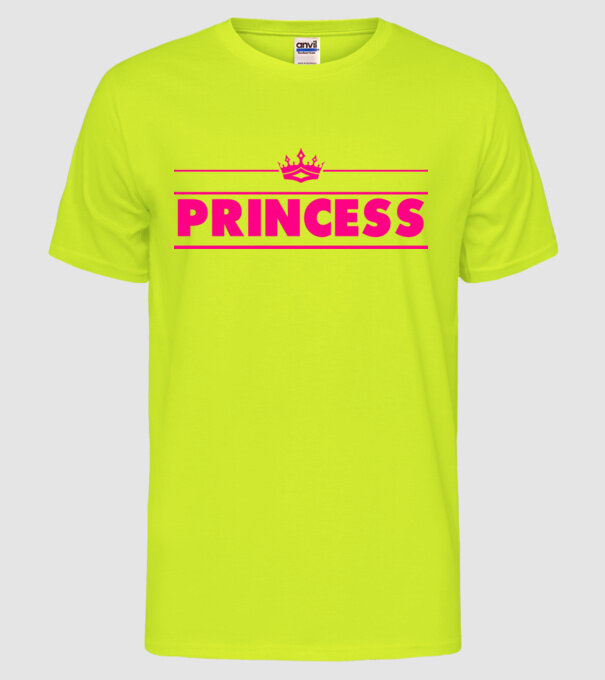 Princess model galben neon pe tricou