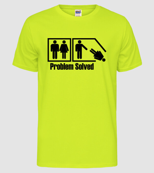 Problem solved model galben neon pe tricou