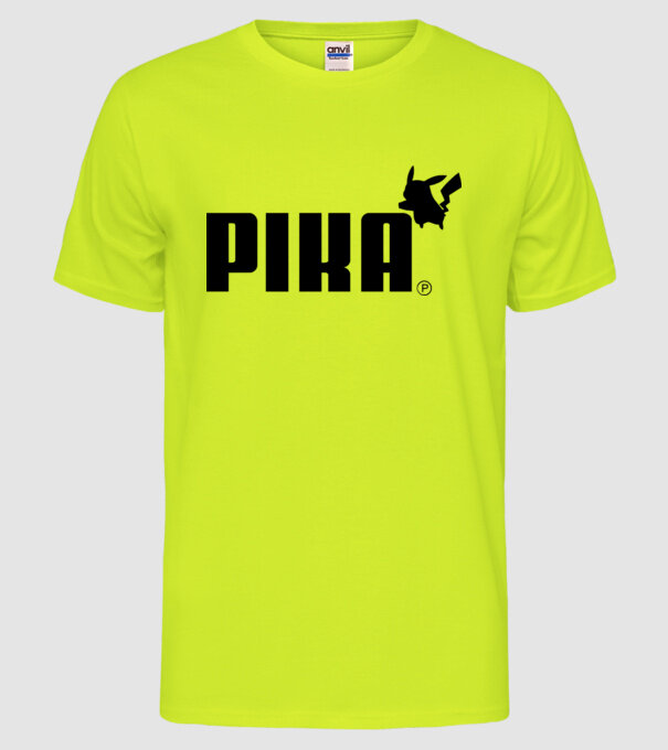 Puma Pikachu model galben neon pe tricou