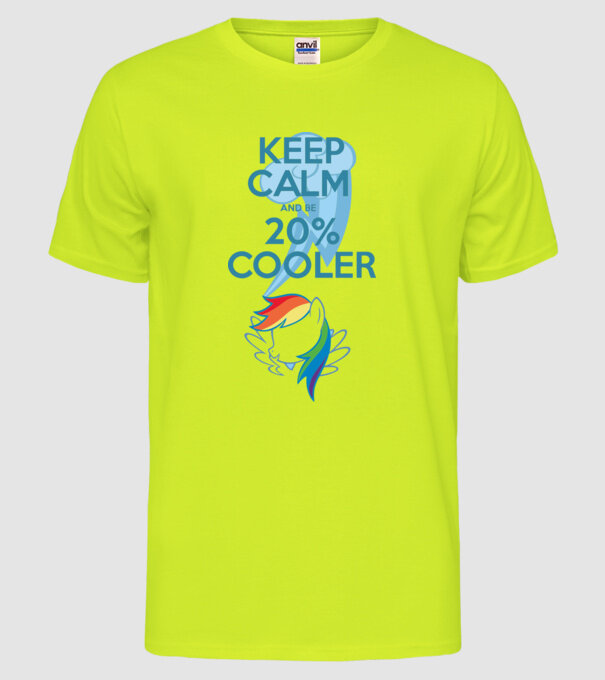 Rainbow Dash model galben neon pe tricou