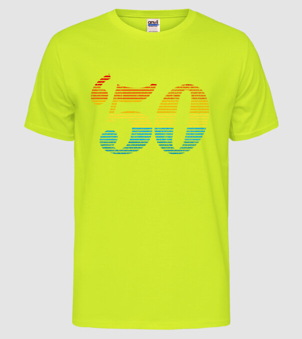 Retro Birthday 1950 model galben neon pe tricou