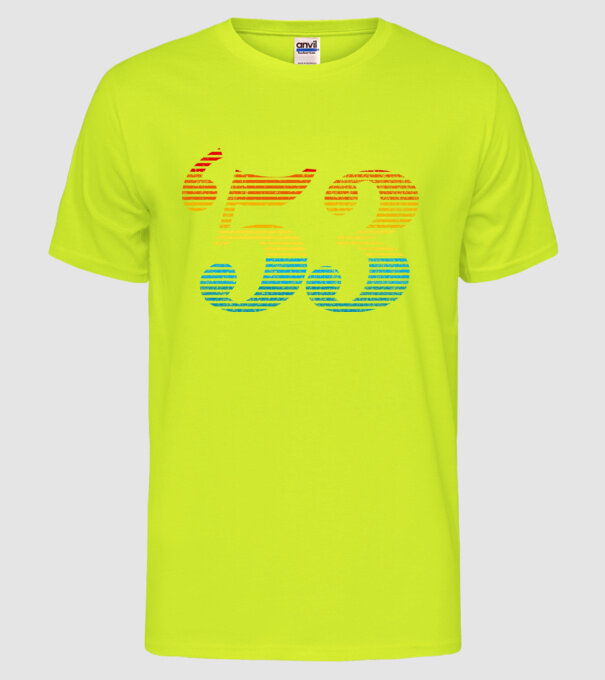 Retro Birthday 1953 model galben neon pe tricou