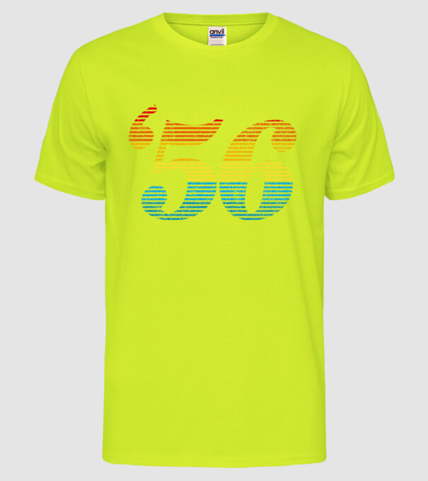 Retro Birthday 1956 model galben neon pe tricou
