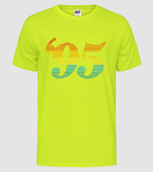 Retro Birthday 1995 model galben neon pe tricou