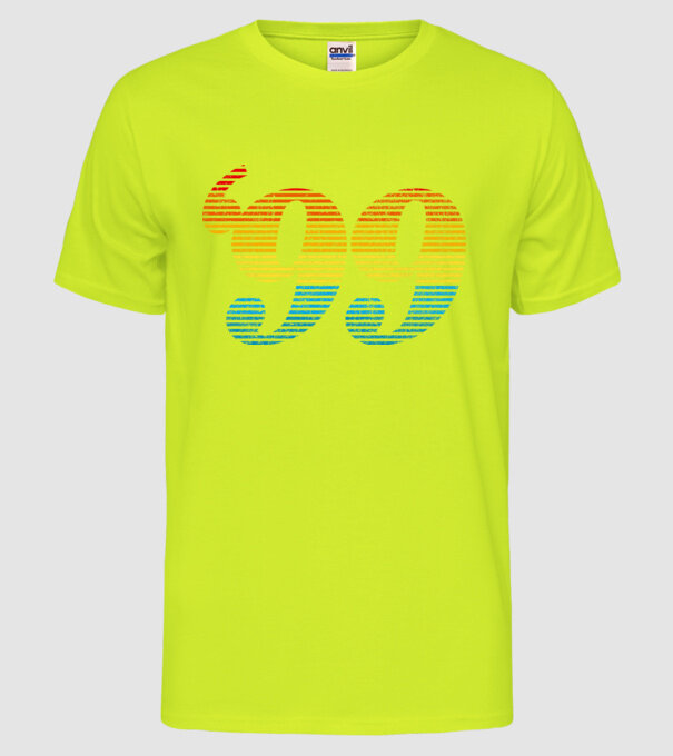 Retro Birthday 1999 model galben neon pe tricou