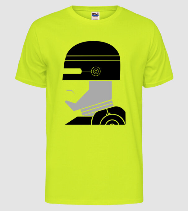 Robocop model galben neon pe tricou