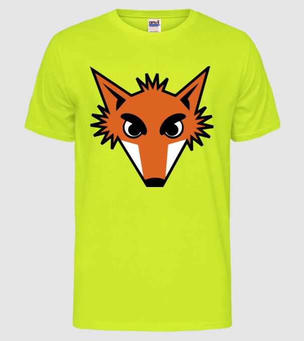 Vulpe model galben neon pe tricou