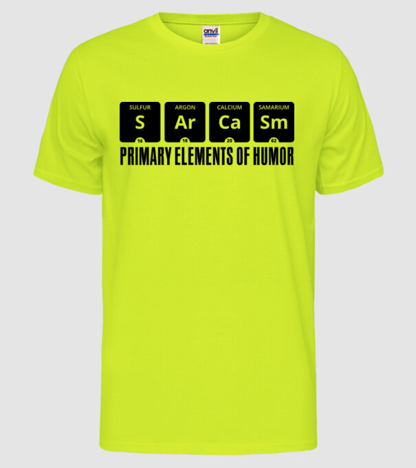 Sarcasm model galben neon pe tricou